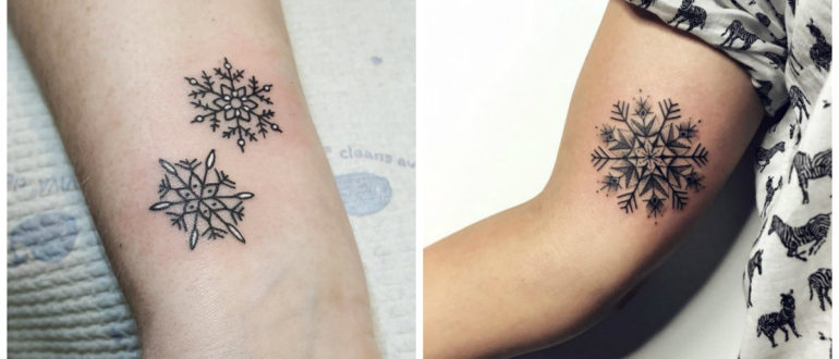 Tatuaje copo de nieve- mejores e interesantes imagenes para las chicas de moda