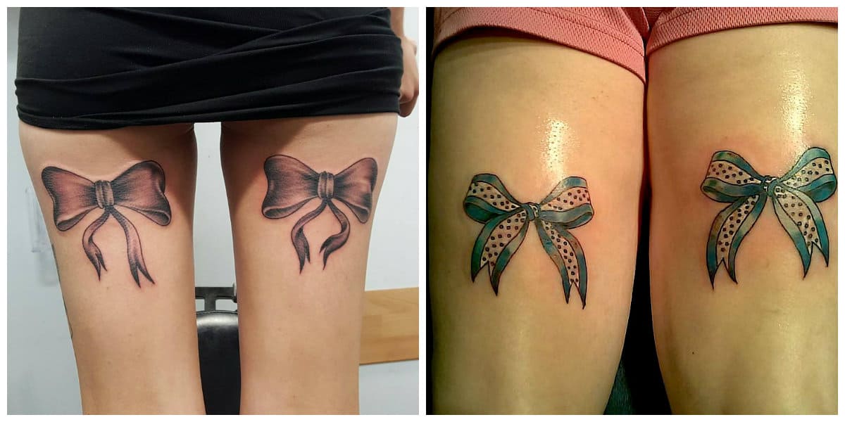 Tatuajes de arcos- se coloca en las dos piernas como un adorno