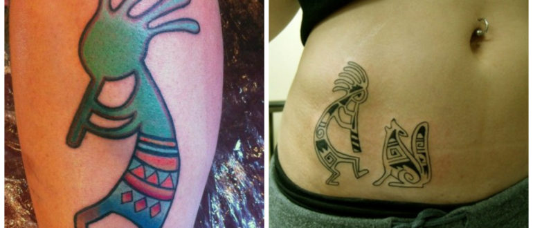Tatuajes de kokopelli- simbolismo que llega destde los nativos de america