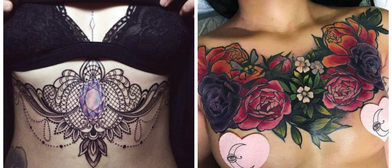 Tatuajes de pecho- tendencia femenina que se decribe por su sexualidad